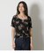 FRONT GATHER FLOWER BLOUSE