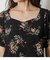 FRONT GATHER FLOWER BLOUSE