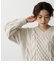 CHENILLE CABLE V／N KNIT TOPS