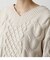 CHENILLE CABLE V／N KNIT TOPS