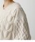 CHENILLE CABLE V／N KNIT TOPS