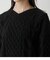 CHENILLE CABLE V／N KNIT TOPS