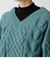 CHENILLE CABLE V／N KNIT TOPS