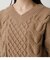 CHENILLE CABLE V／N KNIT TOPS