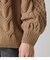 CHENILLE CABLE V／N KNIT TOPS
