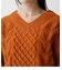 CHENILLE CABLE V／N KNIT TOPS