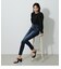HI-WAIST BUTTON DENIM SKINNY２
