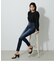 HI-WAIST BUTTON DENIM SKINNY２