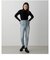 HI-WAIST BUTTON DENIM SKINNY２
