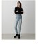 HI-WAIST BUTTON DENIM SKINNY２