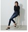 HI-WAIST BUTTON DENIM SKINNY２