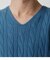 NUDIE CABLE V／N KNIT PULLOVER
