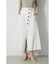 ASYMMETRY BUTTON SLIT SKIRT