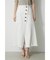 ASYMMETRY BUTTON SLIT SKIRT