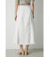 ASYMMETRY BUTTON SLIT SKIRT