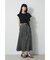 ASYMMETRY BUTTON SLIT SKIRT