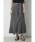 ASYMMETRY BUTTON SLIT SKIRT