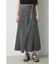 ASYMMETRY BUTTON SLIT SKIRT