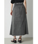 ASYMMETRY BUTTON SLIT SKIRT