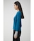 COLOR CUFF BLOCK KNIT TOPS