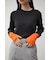 COLOR CUFF BLOCK KNIT TOPS