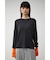 COLOR CUFF BLOCK KNIT TOPS