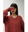 CHENILLE CABLE V／N KNIT TOPS