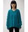 CHENILLE CABLE V／N KNIT TOPS