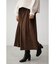 FAUX SUEDE PLEATED SKIRT