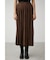 FAUX SUEDE PLEATED SKIRT