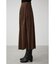 FAUX SUEDE PLEATED SKIRT