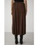 FAUX SUEDE PLEATED SKIRT