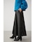 STITCH DESIGN LEATHER SKIRT