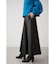 STITCH DESIGN LEATHER SKIRT