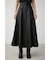 STITCH DESIGN LEATHER SKIRT