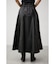 STITCH DESIGN LEATHER SKIRT