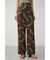 NATURE PATTERN WIDE PANTS
