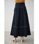 STITCH DENIM FLARE SKIRT