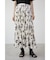 FLOWER PLEATS LONG SKIRT