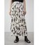 FLOWER PLEATS LONG SKIRT