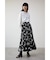 FLOWER PLEATS LONG SKIRT