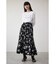 FLOWER PLEATS LONG SKIRT