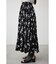 FLOWER PLEATS LONG SKIRT