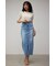 HIGH WAIST SLIT DENIM SKⅢ