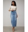 HIGH WAIST SLIT DENIM SKⅢ