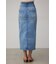 HIGH WAIST SLIT DENIM SKⅢ