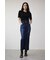 HIGH WAIST SLIT DENIM SKⅢ