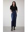 HIGH WAIST SLIT DENIM SKⅢ