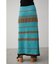 MULTI BORDER MESH KNIT SKIRT