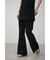 JACQUARD RIB FLARE PANTS